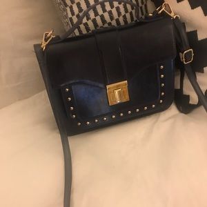 ModCloth navy studded crossbody handbag